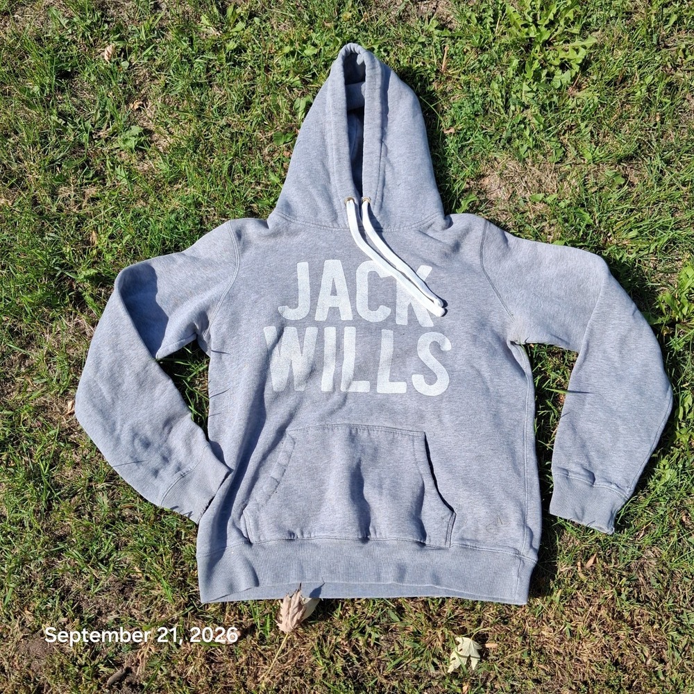 Jack Wills University Outfitters Hoodie Womens Medium 8 Heather Gray Sweatshirt
